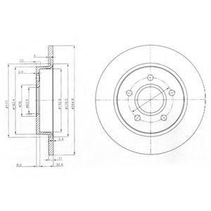 гальмівний диск DELPHI BG3896