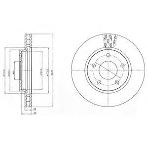 гальмівний диск DELPHI BG4258