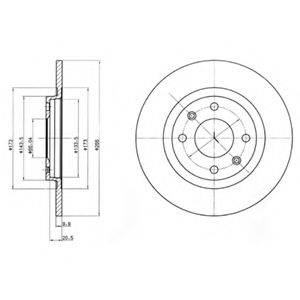 гальмівний диск DELPHI BG2308